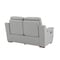 Homeroots 67in Gray And Brown Faux Leather Manual Reclining Loveseat 343910 - alternate 4