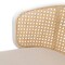 Leisuremod Ervilla Wicker Bar Stool with Fabric Seat and White Powder Coated Steel Frame, Beige, 2PK EBW-31BG2 - alternate 8
