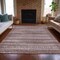 Homeroots 5' X 8' Brown And Beige Striped Washable Indoor Outdoor Area Rug 631480 - alternate 9