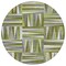 Homeroots 8' Green Gray And Ivory Round Geometric Washable Indoor Outdoor Area Rug 598264 - alternate 7
