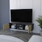 Homeroots 48" Beige and Black Cabinet Open And Enclosed Storage TV Stand 546401 - alternate 7