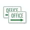 Signmission Office With Right Arrow, 18'' X 24'' 2 Signs, Heavy Gauge Aluminum, 2PK A-1824-2PACK-24916 - alternate 1