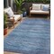 Homeroots 5' X 8' Denim Blue And Sky Blue Abstract Washable Indoor Outdoor Area Rug 618269 - alternate 1
