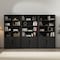 Manhattan Comfort Rivington 40in Bookcase Cabinet in Black - Set of 3 3-BC006-BK - alternate 1