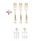 Smarty Had A Party Shiny Metallic Gold Mini Plastic Disposable Tasting Forks (600 Forks), 600PK 780-G-CASE - alternate 11