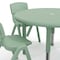 Flash Furniture 5 PC Plastic Activity Table and 4 Chairs Set, 10.5 in Seat Height-Sage YU-YCX-0073-2-ROUND-TBL-SAGE-E-GG - alternate 10