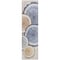 Homeroots 8' Beige Blue And Gold Faux Bois Washable Indoor Outdoor Runner Rug 564393 - alternate 8