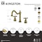 Kingston Brass Double-Handle Widespread Kitchen Faucet, Matte Black KB1790BEXLS - alternate 5