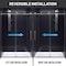 Anzzi Madam Series 76 in. x 50-54 in. Frameless Sliding Shower Door in Brushed Nickel, 3/8 Clear Glass SD-AZ13-03BN - alternate 11