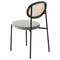 Leisuremod Euston Wicker Dining Chair with Velvet Round Seat, Grey EC17GR - alternate 8