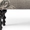 Homeroots 55in Gray and Black Upholstered Cotton Blend Floral Distressed Bench 376181 - alternate 5