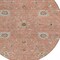 Homeroots 8' Pink Gray And Beige Round Floral Washable Indoor Outdoor Area Rug 604787 - alternate 6