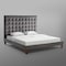 Homeroots Gray Solid Wood Queen Tufted Upholstered Velvet Bed 544754 - alternate 9