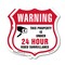 Signmission 24 Hour Surveillance Shield Sign Warning, 6 inch X 6 inch, Plastic Sign, 2PK SHI-P-2PACK-6-347 - alternate 1