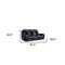 Homeroots 90" Black Reclining USB Sofa And Toss Pillow With Silver Legs 559204 - alternate 6