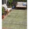 Homeroots 5' X 8' Artichoke Green Brown And Gray Striped Washable Indoor Outdoor Area Rug 605760 - alternate 1