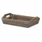 Homeroots Dark Brown Finish Wood Serving Tray With Handles 379869 - alternate 1