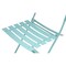 Homeroots Set of Two Teal Blue Aluminum Outdoor Folding Dining Chairs 606525 - alternate 9