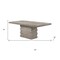 Homeroots 84" Oak Wood Pedestal Base Dining Table 631279 - alternate 6