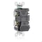 Leviton Duplex Straight Blade Receptacle, 5-15R, 15 A, 20 A, 125V AC, 2 Pole, 3 Wire, Flush Mount, Grounded AFTR1-HGE - alternate 5