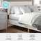 Martha Stewart Flynn Queen Size Solid Wood Platform Bed with Upholstered Base and Headboard, Wood Slat Bottom MG-0900272F-LTB-Q-WH-MS - alternate 9