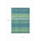 Homeroots 10' X 14' Teal Blue Lime Green And Turquoise Striped Washable Indoor Outdoor Area Rug 614844 - alternate 7