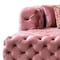Homeroots Tufted Pink Velvet Modular U Shaped Sofa and Chaise Sectional With Toss Pillows 642269 - alternate 5
