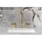Kingston Brass Widespread Bathroom Faucet with Knurled Handle and Brass Pop-Up, Brushed Brass KS8927KNL - alternate 5