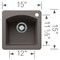 Blanco Diamond Bar Sink Dual Deck, Volcano Grey 443107 - alternate 3