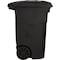 Toter 64 Gal. Black Outdoor Trash Can With Attached Lid & Wheels 79264-R2200 - alternate 5
