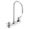 Delta Commercial W67 Series Mixing Faucet: Two Handle 8 In Deck-mount Laboratory Mixing Faucet W6740-C - alternate 2