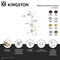 Kingston Brass Wall Mount Rain Drop Shower System with Hand Shower, Antique Brass CCK3663PX - alternate 2
