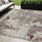 Homeroots 5' X 8' Taupe Ivory And Brown Damask Washable Indoor Outdoor Area Rug 596400 - alternate 1