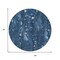 Homeroots 8' Blue And Ivory Round Abstract Washable Indoor Outdoor Area Rug 631163 - alternate 4