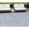 Homeroots 10' X 14' Sky Blue And Denim Blue Striped Washable Indoor Outdoor Area Rug 587967 - alternate 1