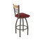 Holland Bar Stool Co Eleanor 30in Swivel Bar Stool with Bronze Finish, Medium Back and Graph Ruby Seat 880 - alternate 1