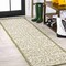 Jonathan Y Madrid Vintage Filigree Textured Weave Green/Cream 2 ft. x 8 ft. Indoor/Outdoor Runner Rug SMB107H-28 - alternate 1