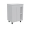 Homeroots Set Of Two White Wood Freestanding Bathroom Vanity With Silver Sink, 2PK 546360 - alternate 9