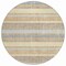 Homeroots 8' Gold And Silver Round Striped Washable Indoor Outdoor Area Rug 632211 - alternate 6
