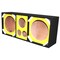 Deejay Led Two 12in Woofers plus Two Tweeters and One Horn YELLOW Empty Chuchera Speaker Enclosure D12T2H1YELLOW - alternate 1
