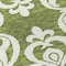 Homeroots 8' Green And Ivory Round Damask Washable Indoor Outdoor Area Rug 614427 - alternate 8