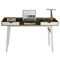 Homeroots 51" Walnut Wood and Stainless Steel Computer Desk 723734 - alternate 8