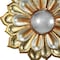 Homeroots 36" Gold Metal Flower Framed Accent Mirror 485130 - alternate 4