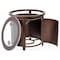 Leisuremod Walbrooke Brown Patio Round Tank Holder with Slats Design, Brown WHS24BR - alternate 7