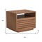 Homeroots 16" Walnut Wood One Drawer Nightstand 668517 - alternate 9