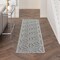Homeroots 10' Light Gray And Gray Geometric Indoor Outdoor Runner Rug 550795 - alternate 8
