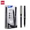 Deli UPAL Gel Pen 1.0mm, Black Ink, Capped, Metal Clip, 12PK EG61-BK - alternate 1