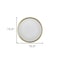 Homeroots 15" Gold Round Iron Textured Framed Accent Mirror 485068 - alternate 4
