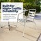 Flash Furniture Square Table Set, Aluminum, Plastic, Stainless Steel, Grey TLH-ALUM-24SQ-017BCHR4-GG - alternate 11