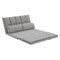 Homeroots 45" Gray Futon Convertible Sleeper Loveseat and Toss Pillows 526457 - alternate 7